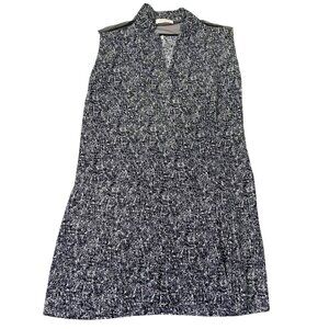 Sandro Paris Black White Speckled Wrap Front Tank Dress Women’s Size 8